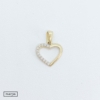 Kép 2/3 - sárga arany cirkónia köves szív medál 