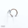 Kép 2/2 - ezüst köves fülgyűrű