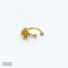 Kép 1/3 - ezüst aranyozott rózsa mintázatú fülgyűrű