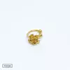 Kép 3/3 - ezüst aranyozott rózsa mintázatú fülgyűrű
