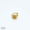Kép 3/3 - ezüst aranyozott rózsa mintázatú fülgyűrű