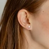 Kép 1/3 - ezüst, swarovski kristályos szív fülbevaló