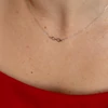 Kép 1/3 - fehér arany végtelen jeles nyaklánc
