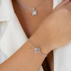 Kép 1/4 - swarovski kristályokkal díszített ezüst karkötő