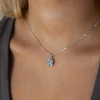 Kép 4/5 - swarovski kristályokkal díszített ezüst nyaklánc