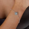 Kép 1/4 - swarovski kristályokkal díszített ezüst karkötő