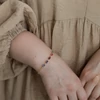 Kép 1/5 - színes swarovski kristályos ezüst aranyozott karkötő