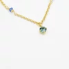 Kép 2/5 - ezüst aranyozott swarovski kristályos bokalánc