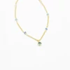 Kép 4/5 - ezüst aranyozott swarovski kristályos bokalánc