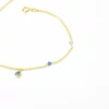 Kép 5/5 - ezüst aranyozott swarovski kristályos bokalánc