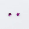Kép 1/2 - ezüst pink swarovski köves fülbevaló
