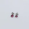Kép 2/2 - ezüst pink swarovski köves fülbevaló