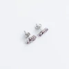 Kép 3/3 - swarovski kristályos ezüst virág fülbevaló