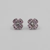 Kép 2/4 - swarovski kristályos ezüst virág fülbevaló