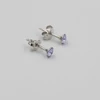 Kép 4/4 - ezüst lila swarovski köves fülbevaló