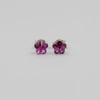 Kép 2/4 - ezüst pink swarovski köves fülbevaló