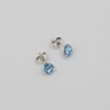Kép 4/4 - ezüst világoskék swarovski köves fülbevaló
