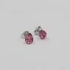Kép 1/3 - ezüst pink swarovski köves fülbevaló