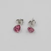 Kép 3/3 - ezüst pink swarovski köves fülbevaló