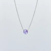 Kép 1/3 - rózsaszín swarovski kristályos ezüst nyaklánc