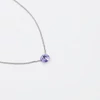 Kép 2/3 - rózsaszín swarovski kristályos ezüst nyaklánc