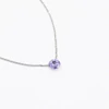 Kép 3/3 - rózsaszín swarovski kristályos ezüst nyaklánc