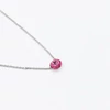 Kép 3/3 - rózsaszín swarovski kristályos ezüst nyaklánc