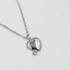 Kép 3/3 - ezüst swarovski kristályos szív medálos nyaklánc