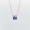 Kép 1/2 - ezüst nyaklánc színes swarovski kristályokkal 