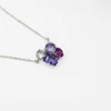 Kép 2/2 - ezüst nyaklánc színes swarovski kristályokkal 