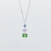 Kép 1/2 - ezüst nyaklánc színes swarovski kristályokkal