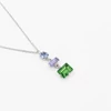 Kép 2/2 - ezüst nyaklánc színes swarovski kristályokkal