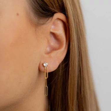 ezüst swarovski kristályos lógós fülbevaló