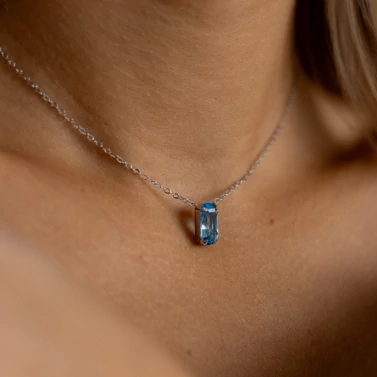 ezüst swarovski kristályos nyaklánc