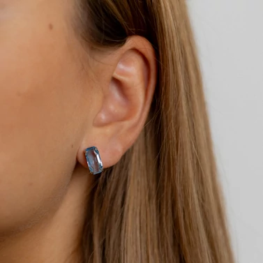 világos kék swarovski köves fülbevaló