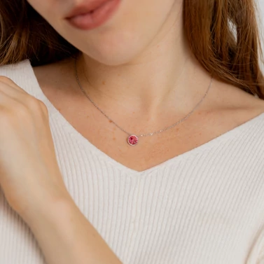 ezüst swarovski kristályos nyaklánc
