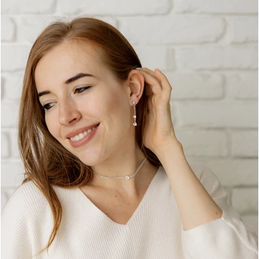 ezüst swarovski kristályos fülbevaló