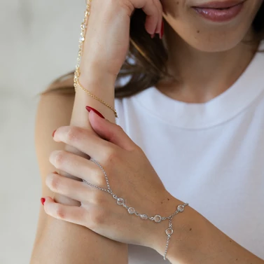 ezüst ródiumozott swarovski kristályos kézékszer