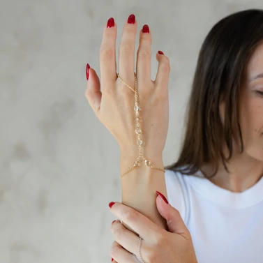 ezüst aranyozott swarovski kristályos kézékszer