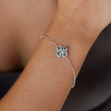 swarovski kristályokkal díszített ezüst karkötő