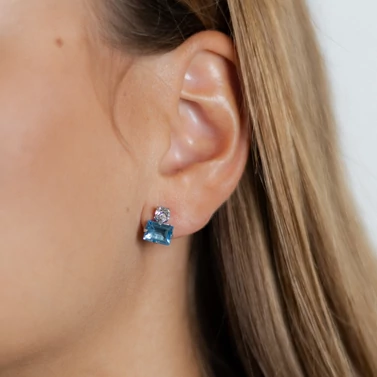 ezüst swarovski kristályos fülbevaló