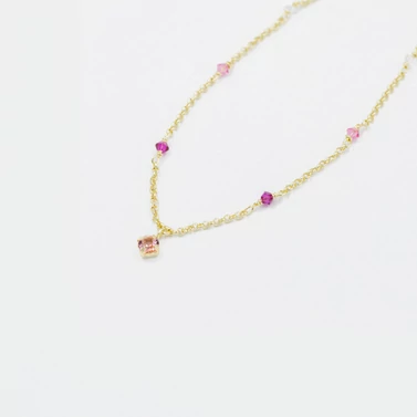 ezüst aranyozott swarovski kristályos bokalánc