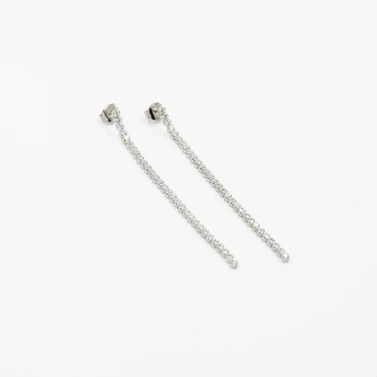 ezüst swarovski kristályos lógós fülbevaló