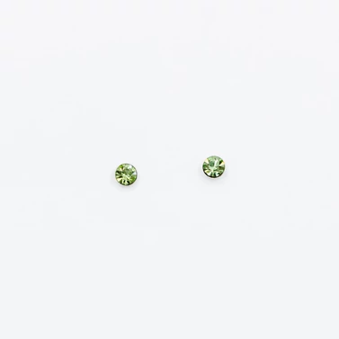 ezüst zöld swarovski köves fülbevaló