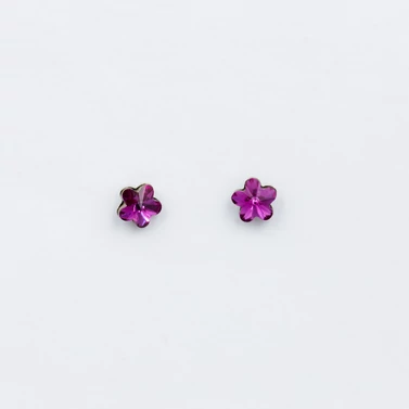 ezüst pink swarovski köves fülbevaló