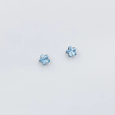 ezüst világos kék swarovski köves fülbevaló