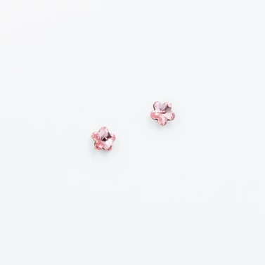 ezüst rózsaszín swarovski köves fülbevaló