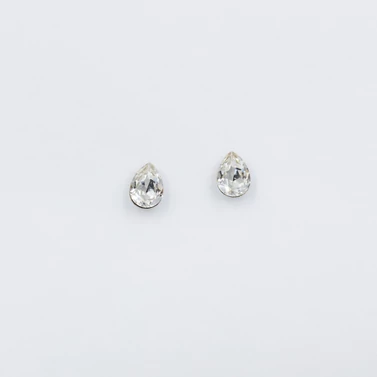 ezüst fehér swarovski köves fülbevaló
