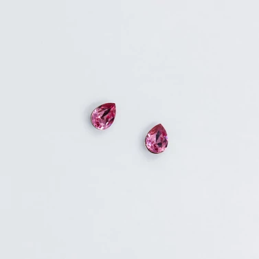 ezüst pink swarovski köves fülbevaló