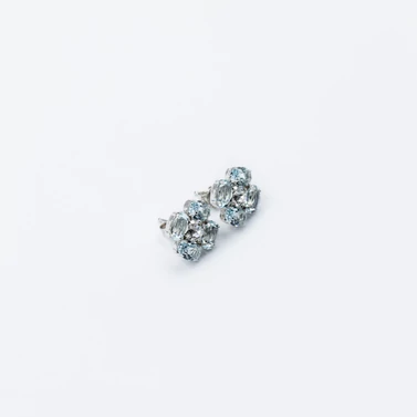swarovski kristályos ezüst virág fülbevaló